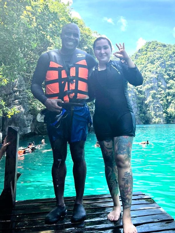 TrustBridge team members on a company island trip.