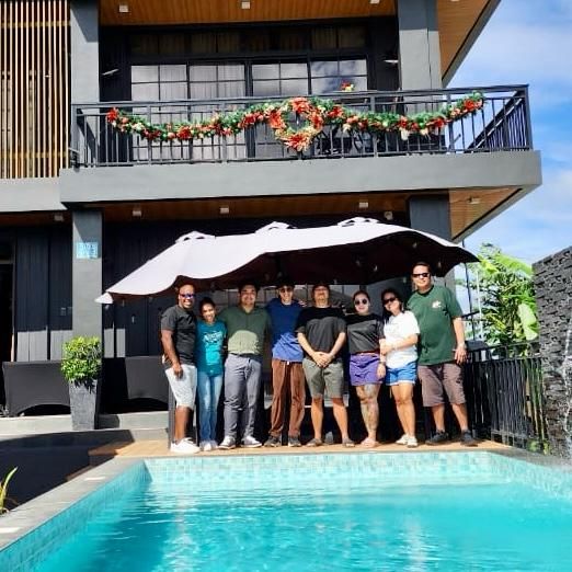 TrustBridge team members at a company retreat.